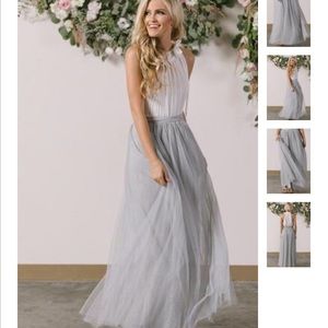 ANABELLE GREY FULL TULLE MAXI SKIRT